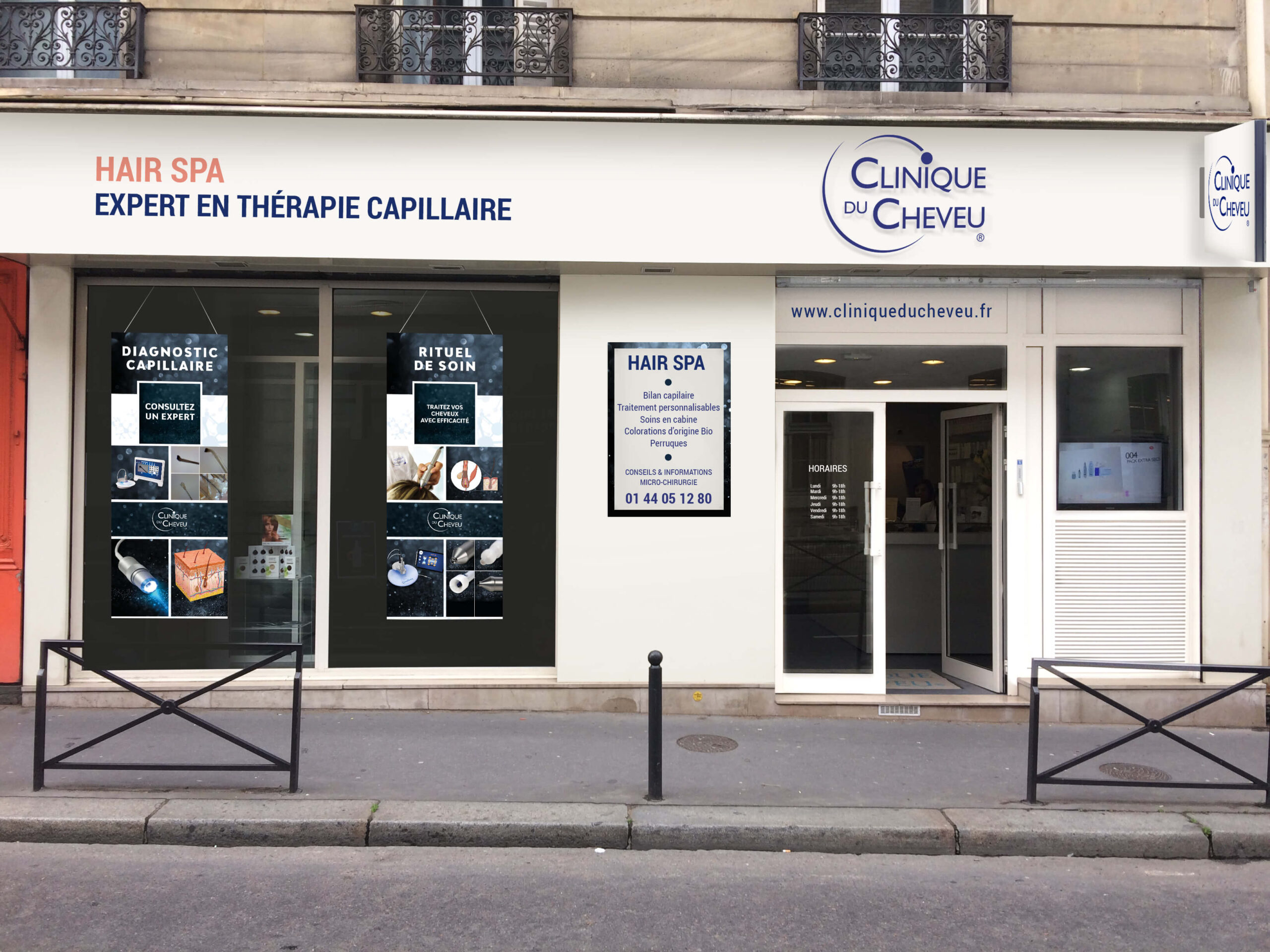 Montage-ensigne-Paris-16-Bleu-Clinique